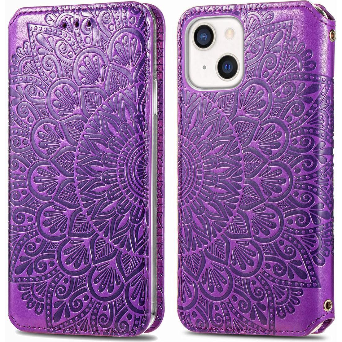 Thumbnail - König Design Hülle Handy Schutz für Apple iPhone 13 mini Case Cover Tasche Etuis Violett Neu (Apple iPhone 13 mini), Sma...