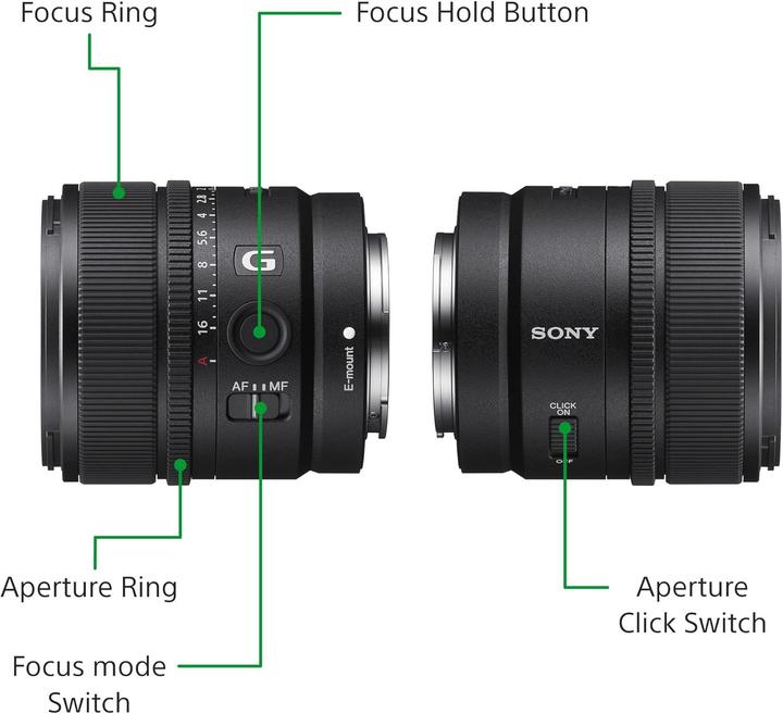 Immagine prodotto Sony E 15mm f/1.4 G (Sony E, APS-C / DX)