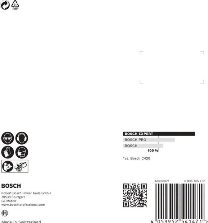 Productafbeelding Bosch Professional Zubehör Expert C470 Schuurpapier met 8 gaten voor excentrische schuurmachine, 125 mm, G 240, 5 st. (240)
