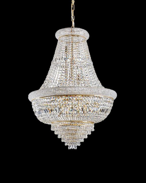 Image du produit Ideal lux Imperial Kristall Kronleuchter Ø80cm 24-flammig goldfarben (80 cm)