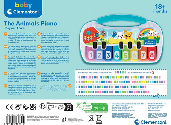 Actual product image Clementoni Baby The Animals Piano (English, French)