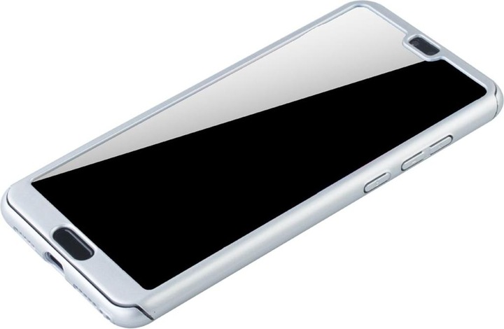Produktbild König Design Hülle Handy Schutz für Huawei P20 Pro Full Case Cover Displayschutz Etuis Silber (Huawei P20 Pro)
