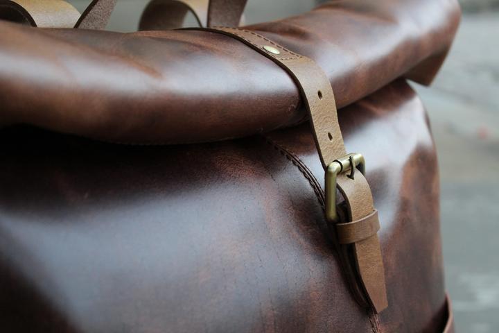 Image du produit Only-Bags.Store Sac à dos en cuir véritable fait main, sac à dos, sac de voyage vintage pour ordinateur portable