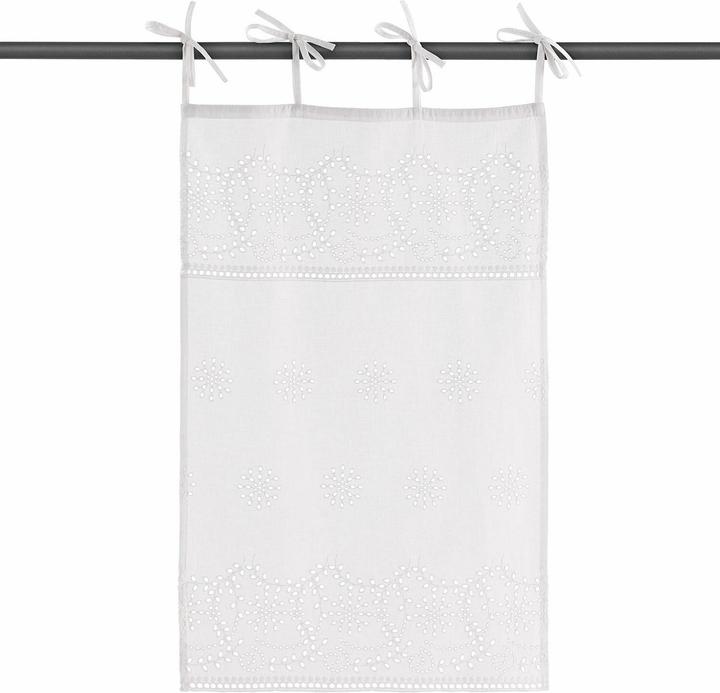 Loberon Scheibengardine Sivolre weiss (45 x 70 cm)