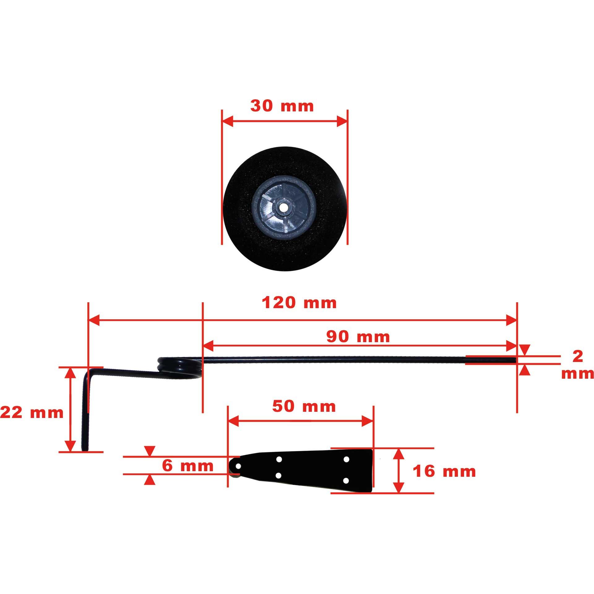 Thumbnail - Modellbau Lindinger heckfahrwerk m.rad 30mm