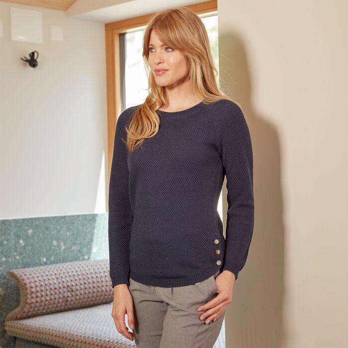 Produktbild Artime Damen Strickpullover, strukturiert, abgerundeter Saum (S)