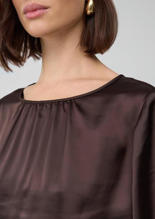 Immagine prodotto s.Oliver Bluse Satin-Bluse mit Binde-Detail am Saum (46)