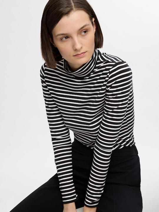 Image du produit Selected Femme Gestreiftes Oberteil mit langen Ärmeln (S)