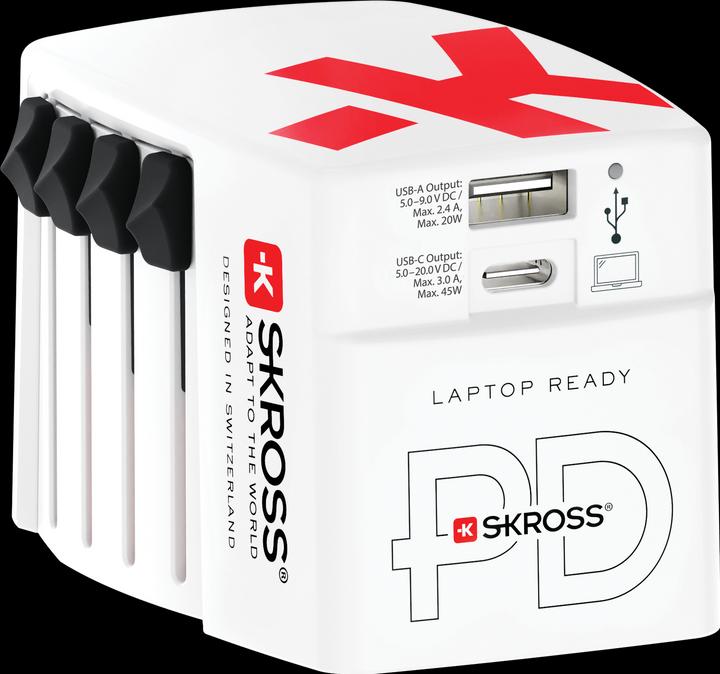 Immagine prodotto Skross 1302332 Caricabatterie da viaggio World AC45PD