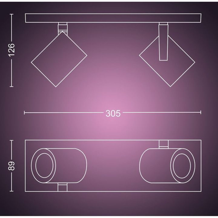 Produktbild Philips Hue Argenta Basis BT (350 lm, GU10)