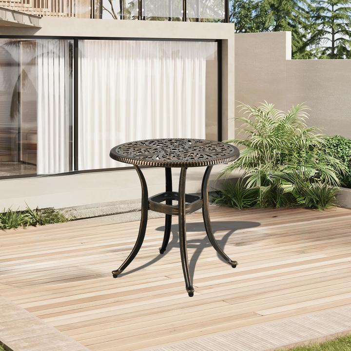 Produktbild Relaxdays Runder Gartentisch mit Schirmloch (53 x 53 cm)