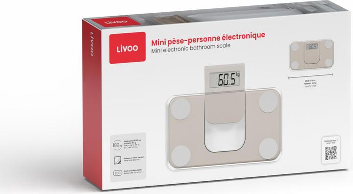 Produktbild Livoo Elektronische Mini-Personenwaage (180 kg)