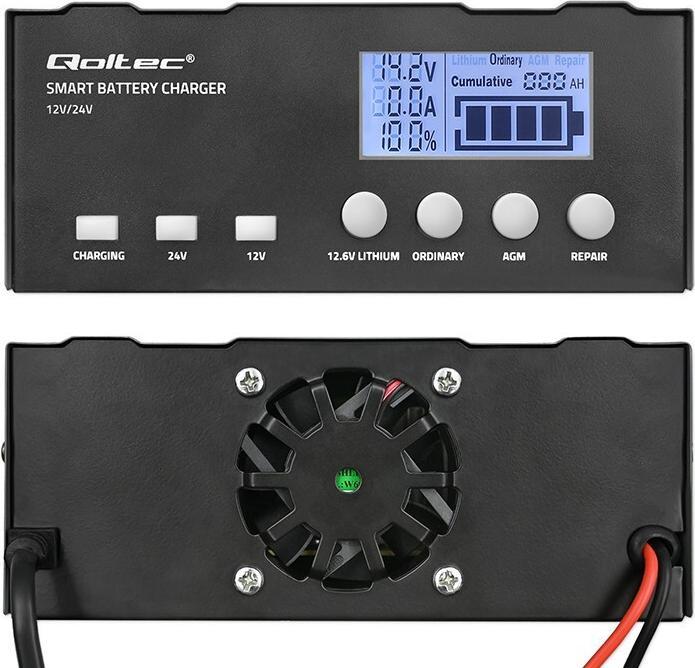 Image du produit Qoltec Mikroprozessor-Ladegerät 12V 12.6V 24V LCD