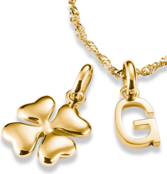 Produktbild Thomas Sabo Charm-Anhänger Glücksklee in 3D Connect vergoldet (Sterling Silber)