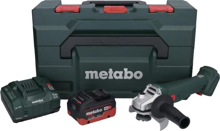 Actual product image Metabo W 18 L 9-125 Battery angle grinder 18 V 125 mm + 1x battery 8.0 Ah + charger + metaBOX (125 mm)