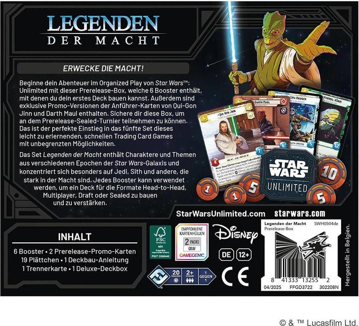 Produktbild FFG Star Wars Unlimited - Legenden der Macht (Deutsch, Booster Pack, Box Set & Collection)
