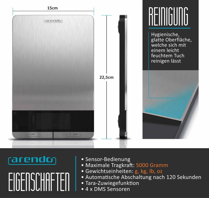 Actual product image Arendo Kitchen scales