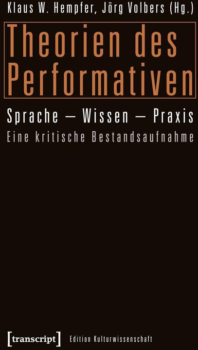 Produktbild Theorien des Performativen (Deutsch, Klaus W. Hempfer, 2021)