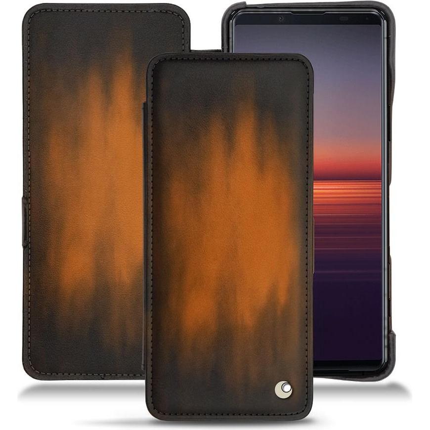 Thumbnail - Noreve Lederschutzhülle horizontal (Sony Xperia 5 II), Smartphone Hülle, Braun