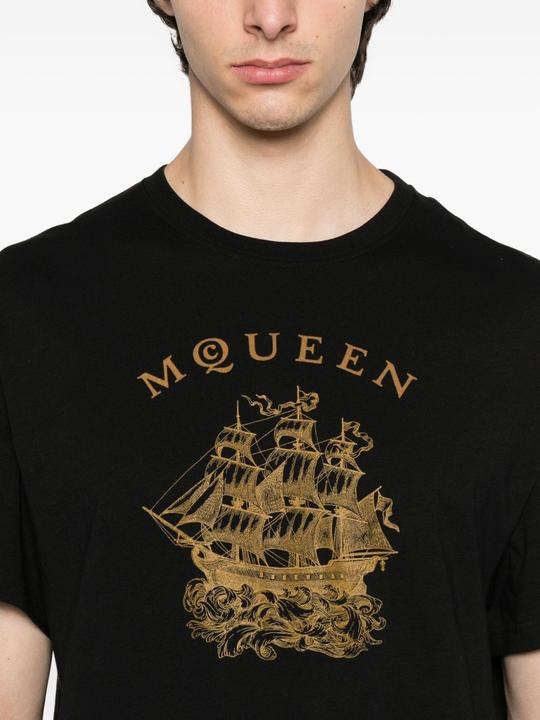 Produktbild Alexander McQueen T-shirt E Polo Nero E Oro (S)