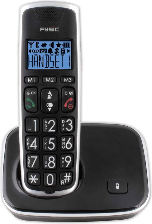 Productafbeelding Fysic FX-6020 - Grote knop Dect telefoon - 2 handsets - Zwart