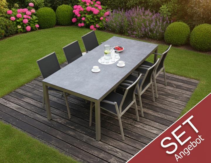 Produktbild Disco Möbel Gartentisch inkl. Gartenstühle (Set) (210 x 210 x 73.60 cm)