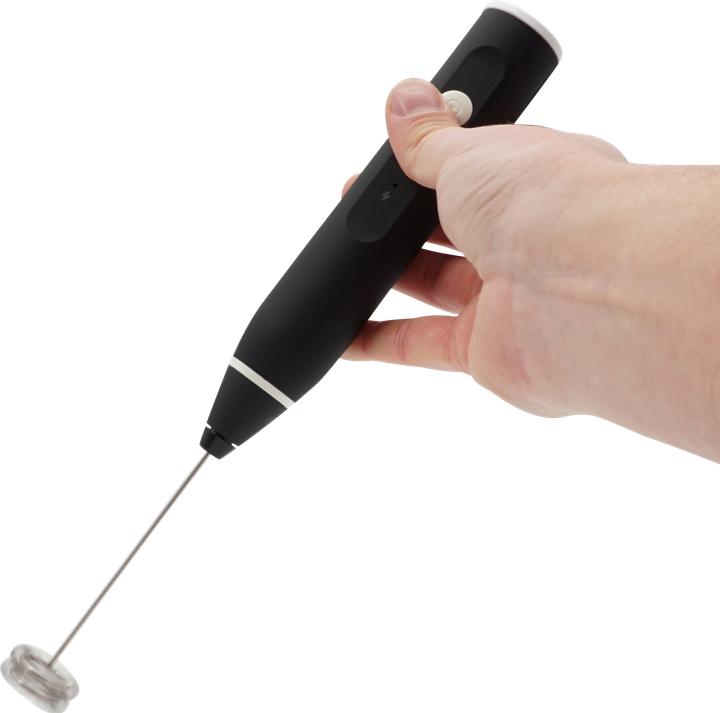 Produktbild Esmée USB Milchaufschäumer Set 3-fach Handmixer wiederaufladbar für Kaffee/ Milch/ Ei Schwarz