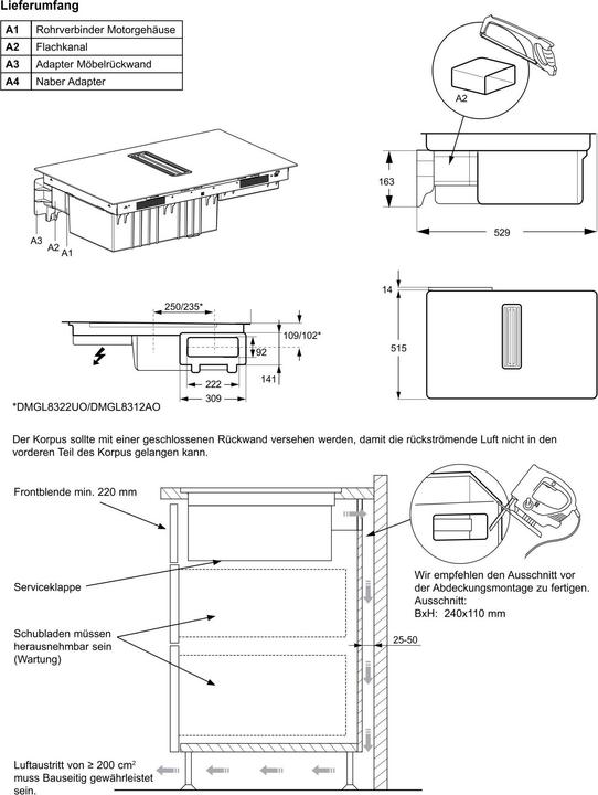 Produktbild Electrolux DMSL8350UO (83 cm, Induktionskochfeld)