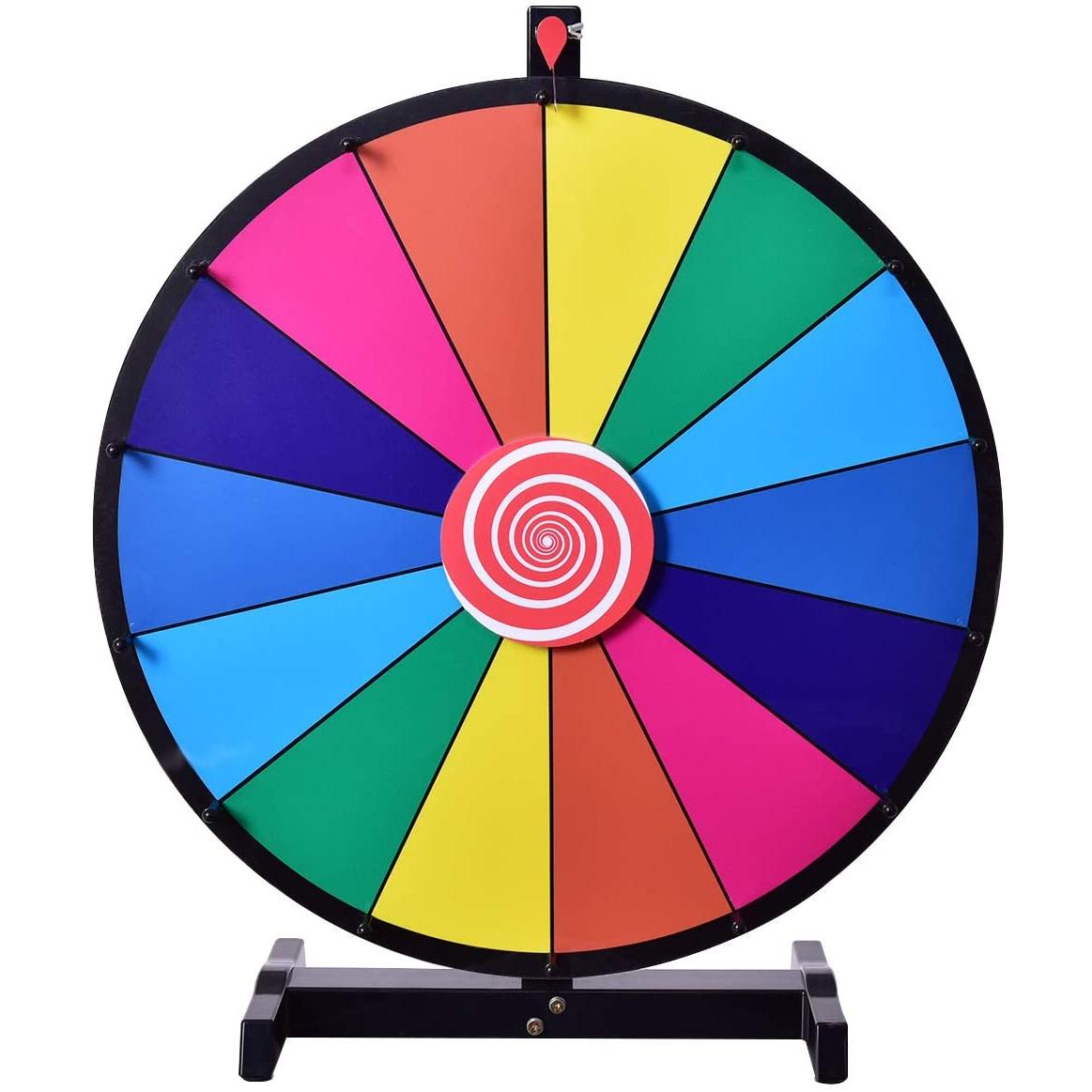Roue De La Fortune Tournante Effaçable - Avec Base Métal, 10/15 Cases, Pour Jeux, Tirages Au Sort, Événements