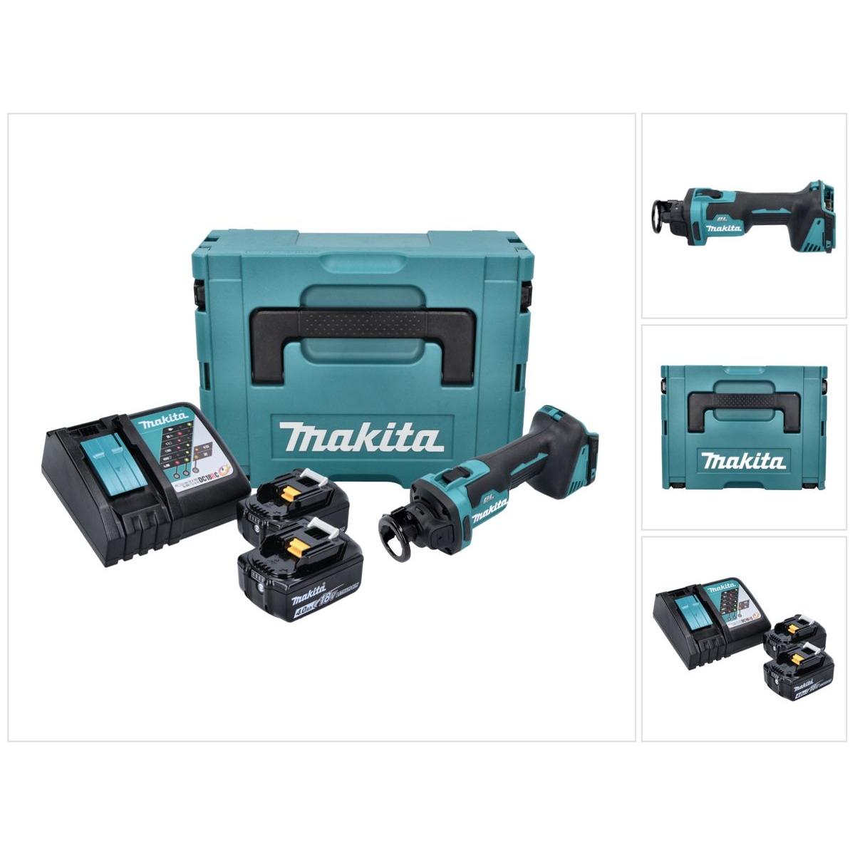 Makita, Spezialsäge, DCO 181 RMJ Akku Rotationsschneider 18 V 32000 U/min Brushless + 2x Akku 4,0 Ah + Ladegerät +