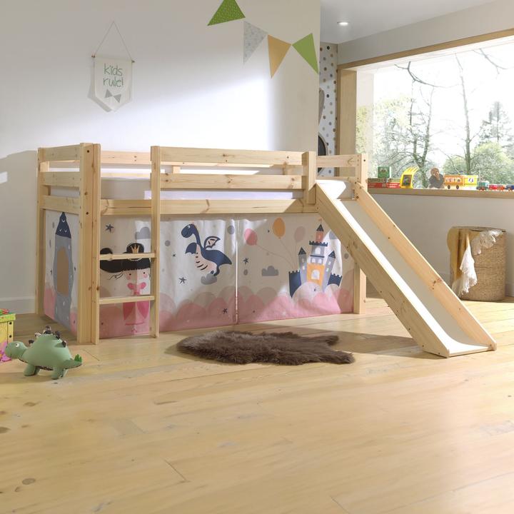 Image du produit Vipack Lit mi-hauteur Princess Sophie avec toboggan (90 x 200 cm)