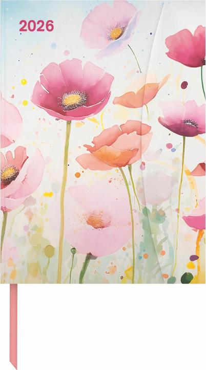 Produktbild Bright Flowers 2026 - Diary - Buchkalender - Taschenkalender - 16x22 (1 Woche / 1 Seite)