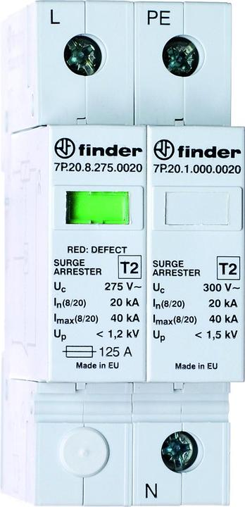 Actual product image Finder SPD type 2, 1-phase, varistor+spark plug