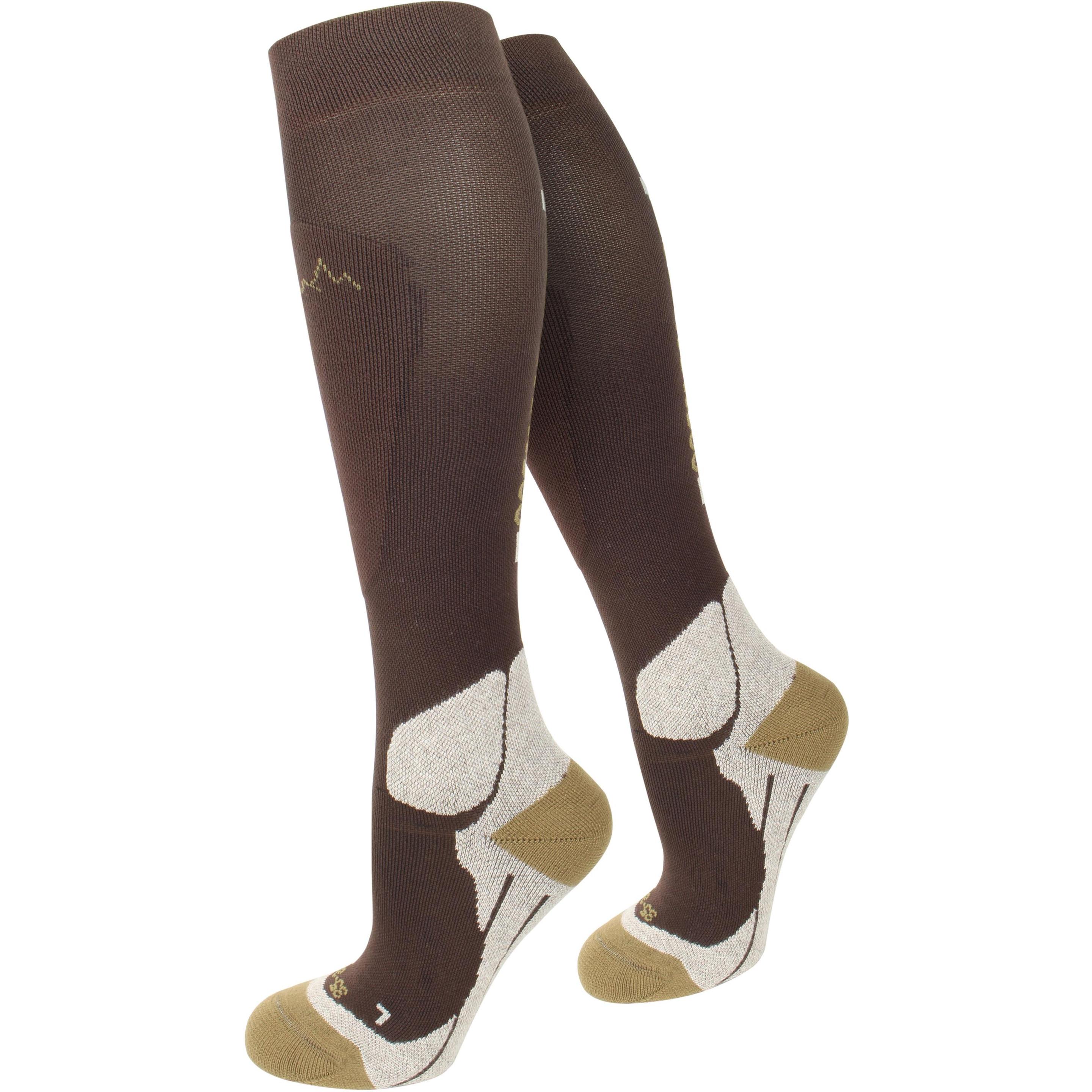Normani, Herren, Socken, Sport-Kompressionskniestrümpfe, Braun, (Einzelpack, 43 - 46)