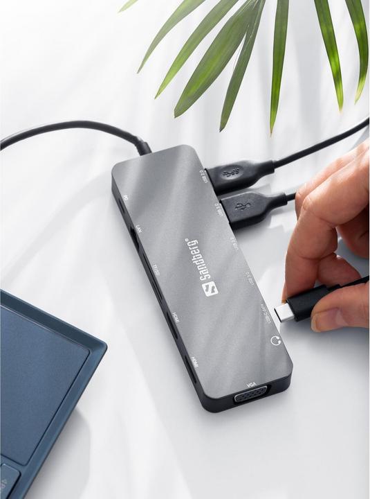 Actual product image Sandberg 13-in-1 Travel Dock (USB-C, 13 ports)