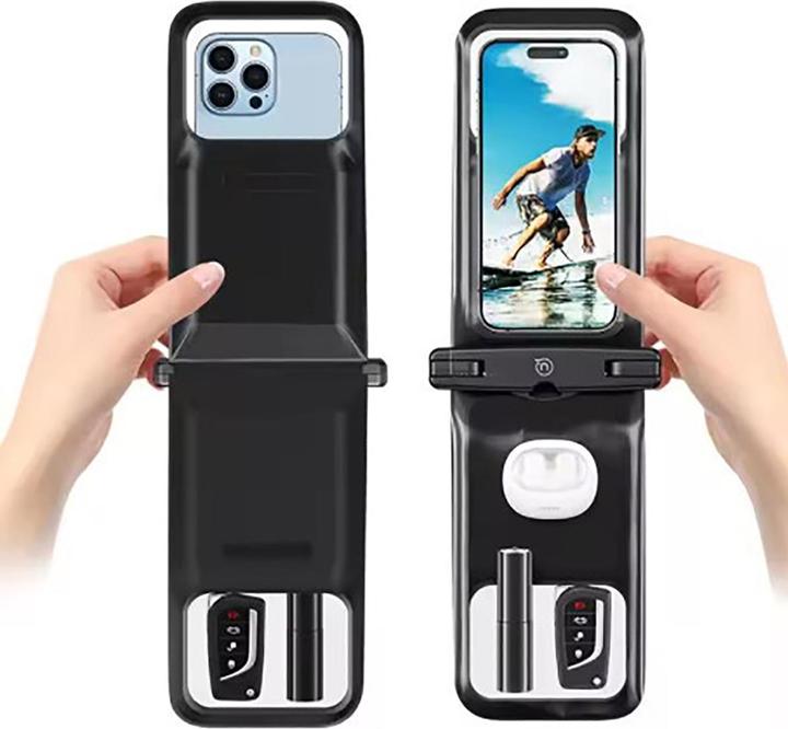 Actual product image Usams Case wodoodporne podwójne 6.7" IP68 czarny/black FSD1401 (YD014)