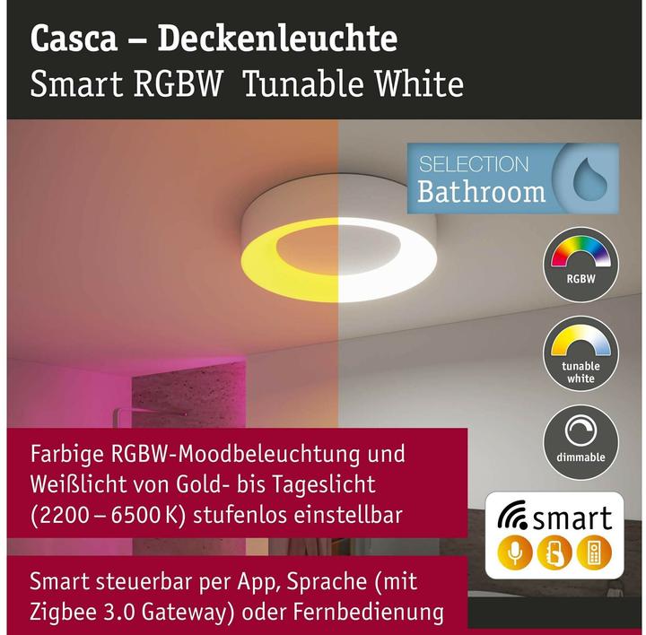 Actual product image Paulmann Deckenleuchte Casca Zigbee (2500 lm)