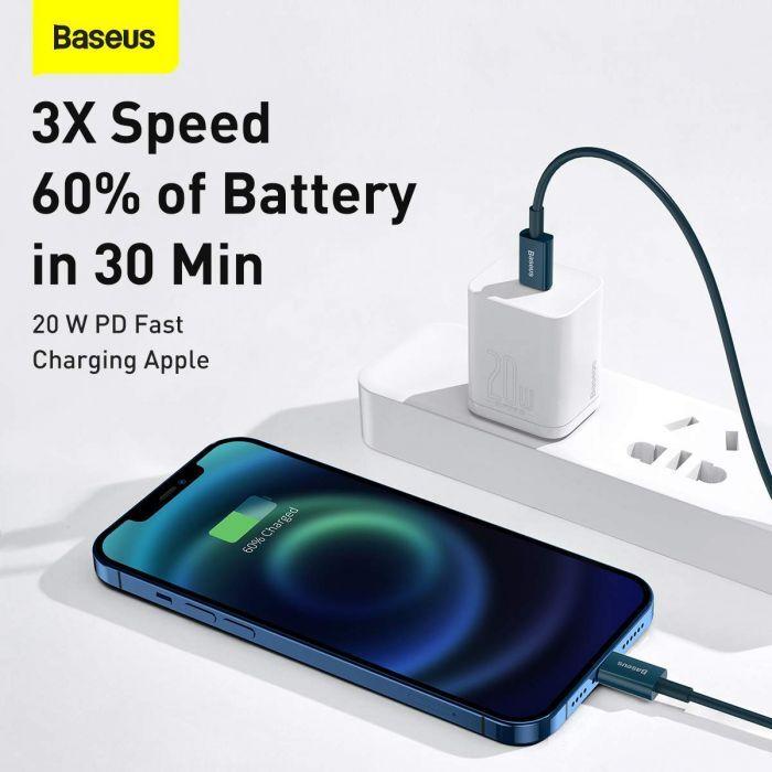 Productafbeelding Baseus Superior Serie Kabel USB-C naar iP, 20W, PD, 1m (blauw) (1 m, USB 2.0, 20 W)