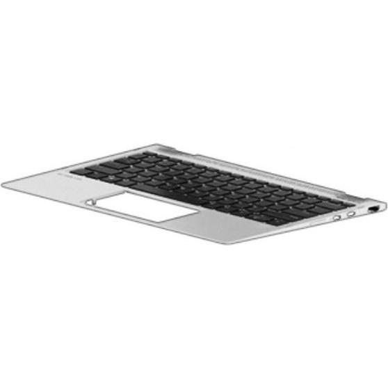 HP Top Cover & Keyboard (Uk), Notebook Ersatzteile, Schwarz, Silber