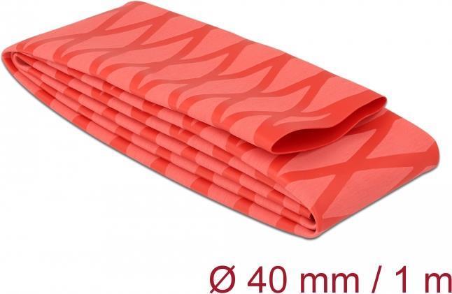 Produktbild Delock Schrumpfschlauch X-Muster rutschfest 1 m x 40 mm rot (1x)