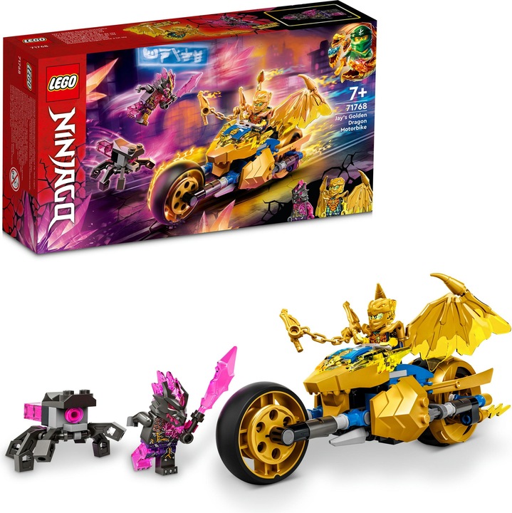 Produktbild LEGO Jays Golddrachen-Motorrad (71768, LEGO Ninjago)