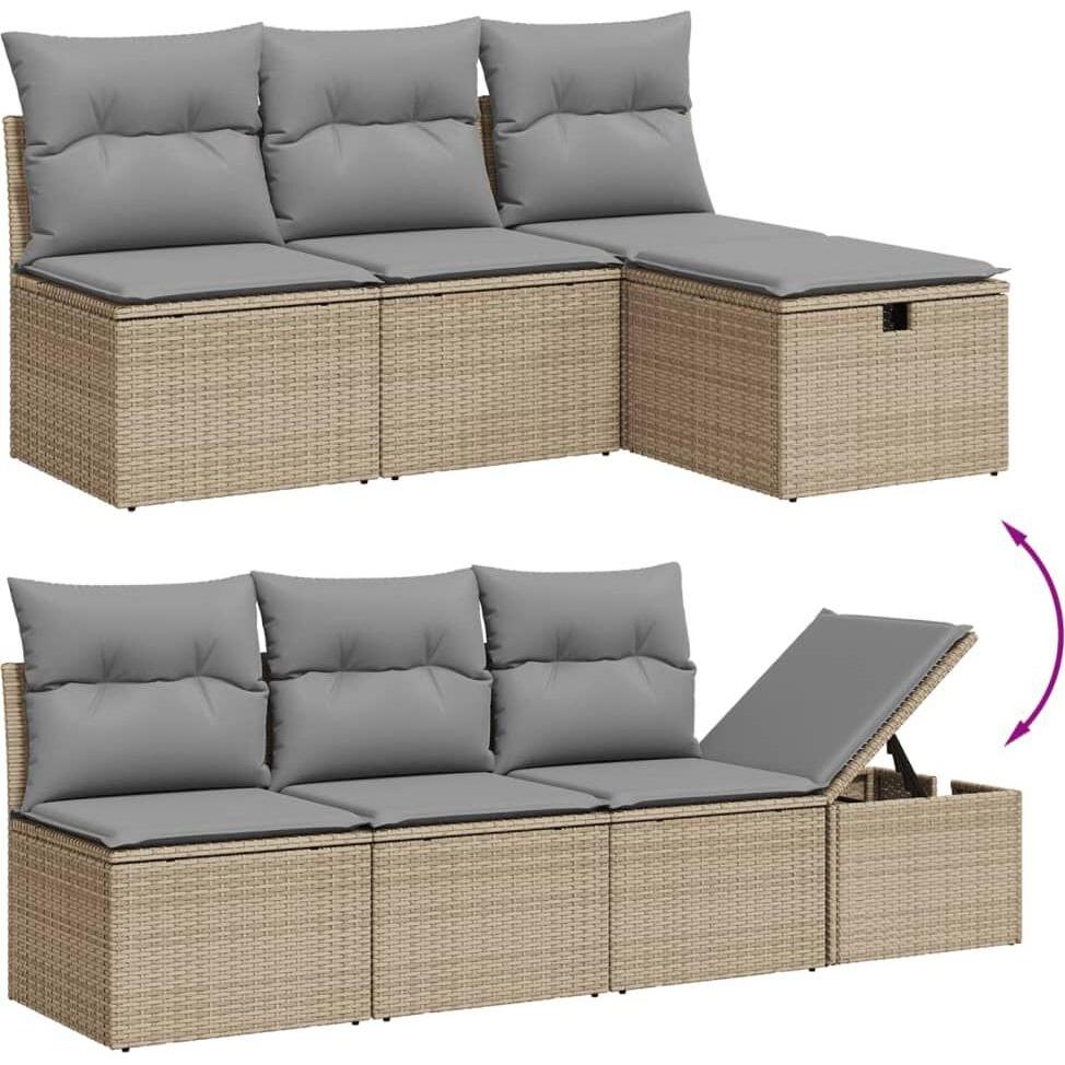 Thumbnail - VidaXL, Gartenlounge, 10-tlg. Garten-Lounge-Set mit Kissen