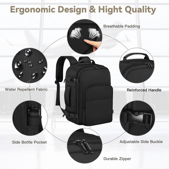 Immagine prodotto Only-Bags.Store Handgepäck Flugzeug Reiserucksack, Handgepäck Rucksack (40 l)