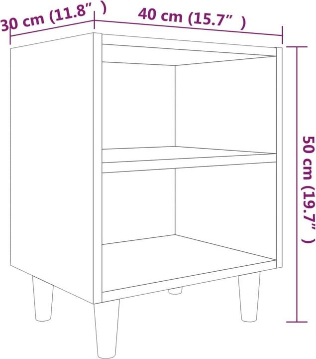 Immagine prodotto vidaXL Nachttisch (40 x 30 x 50 cm)