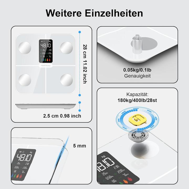 Actual product image Healthkeep Digitale Körperfettwaage (180 kg)