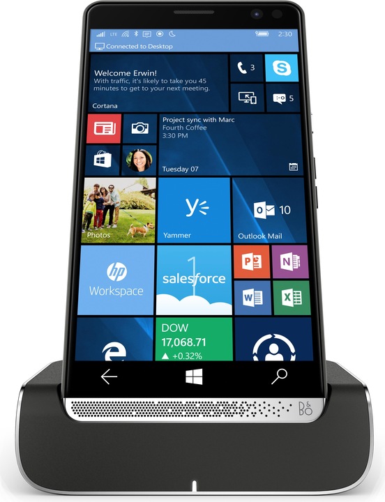 Produktbild HP Elite x3 Inkl. Desk Dock & 1MORE 1M301 Headset (64 GB, Black, 5.96", Dual SIM, 16 Mpx, 4G)