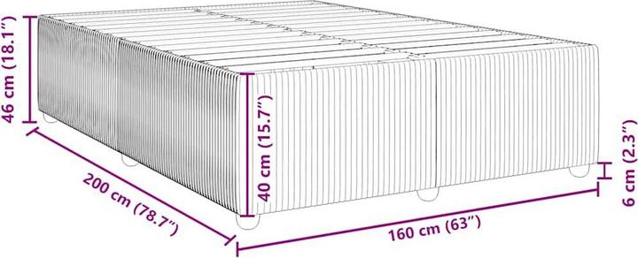 Actual product image vidaXL Bettgestell (160 x 200 cm)
