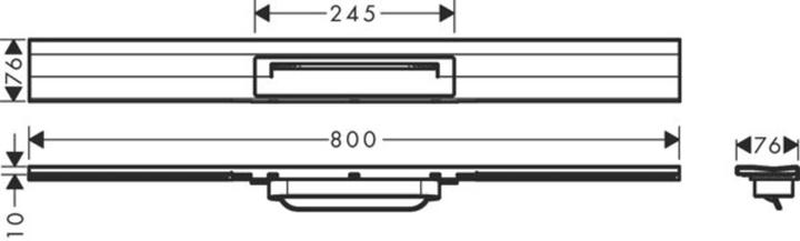 hansgrohe HG Duschrinne RainDrain Flex kürzbar, Wandmontage 800mm mattweiss (800 mm)