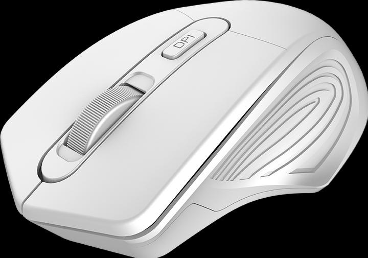 Produktbild Canyon 2.4GHz Optical Wireless Mouse 4 Buttons, DPI 800/1200/1600, Pearl White, 115 * 77 * 38mm, 0.0 (Kabellos)