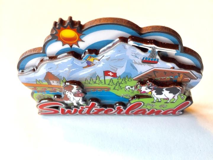 Image du produit Magnet 3 couches, avec couche d'époxy, SWITZERLAND (1x)